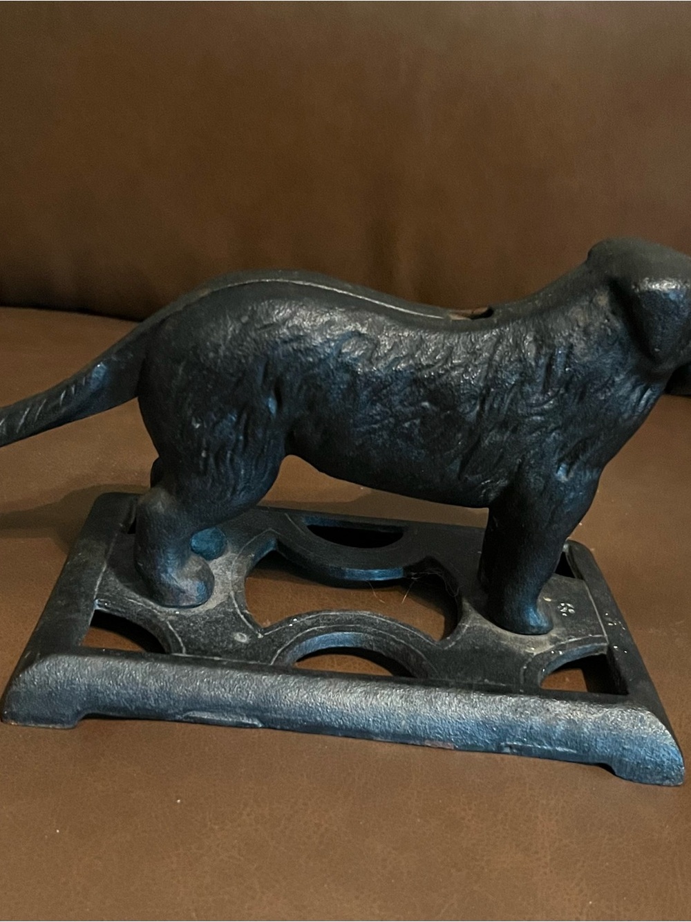 Vtg RARE FIND Bradley Hubbard Cast Iron Black Lab Dog Nutcracker